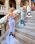 2019 Sexy Prom Dresses with Bow Lace Mermaid Long Homecoming Party Gown Backless
